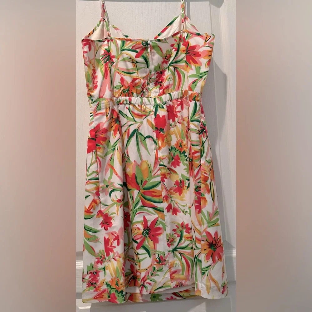 J. Crew Seaside Fit & Flare Tropical Floral Cami Dress with Pockets